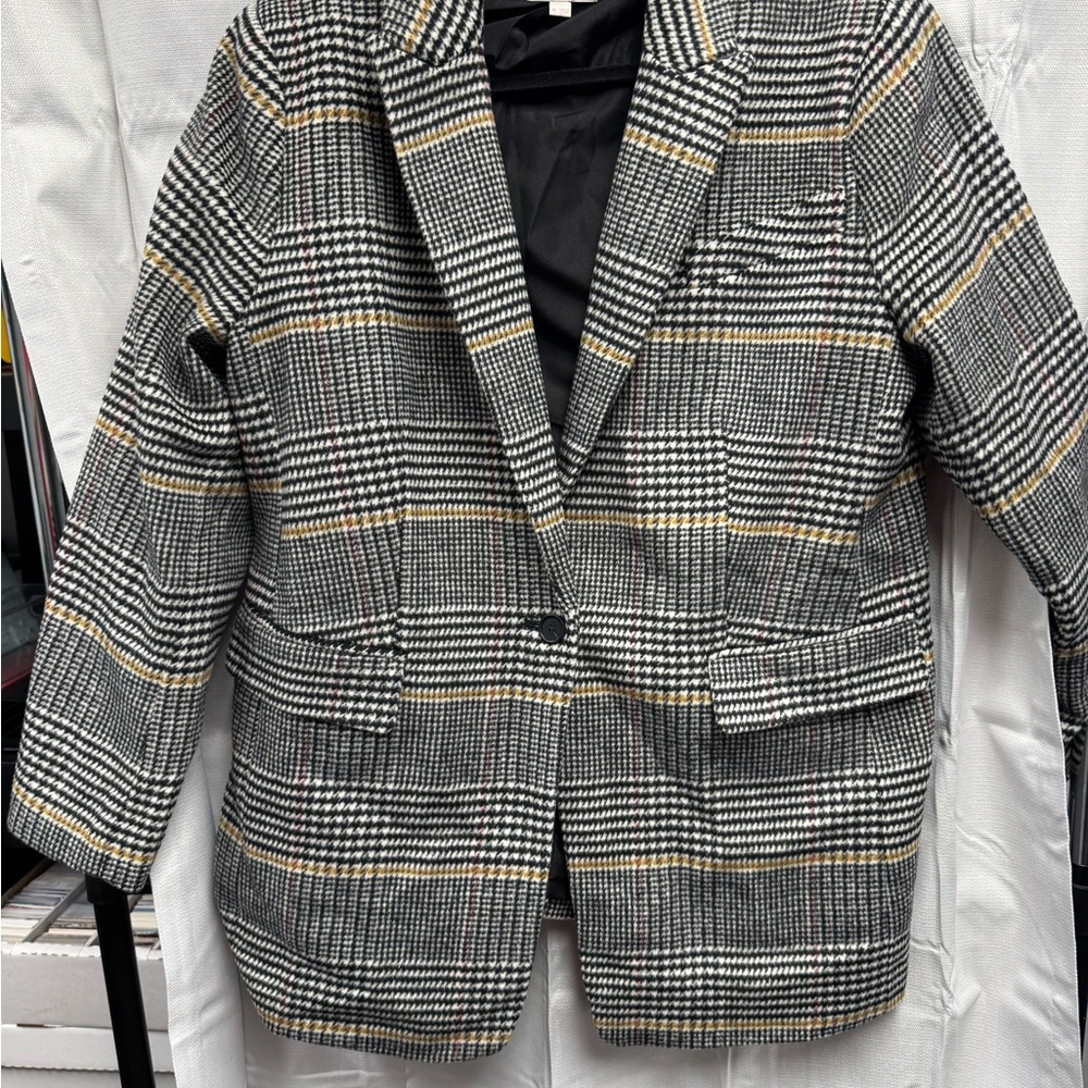 Loft Women’s 1X Plaid Wool Blazer